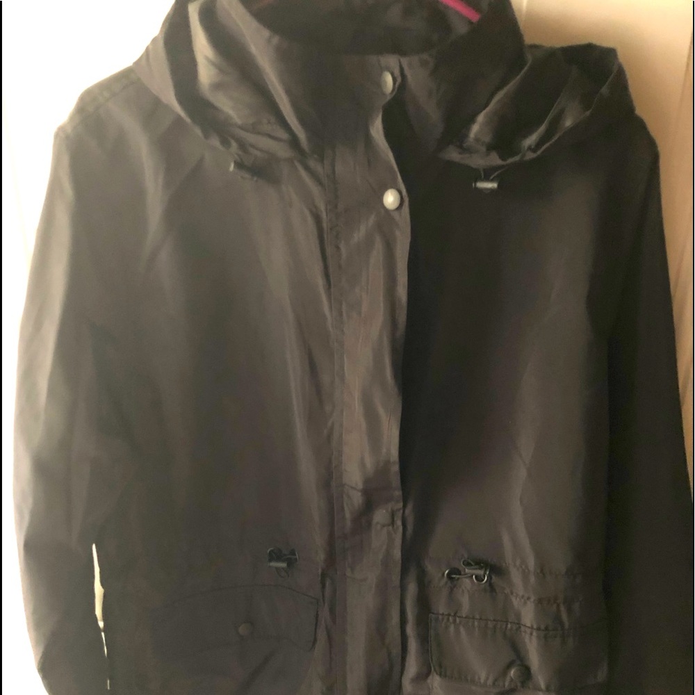Basic editions black windbreaker NWT